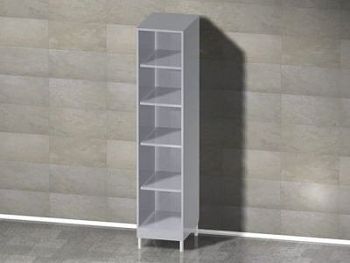 Стеллаж медицинский (металл) одностворчатый с 4 полками