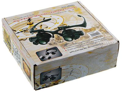 Лупа-очки Veber 10x/15x/20x/25x, с подсветкой (9892G)