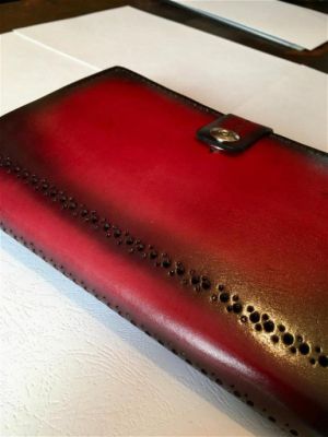 Ежедневник а5 недатированный (ручная работа, натуральная кожа), бордовый