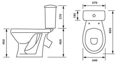 Унитаз для инвалидов арт. ДС18581