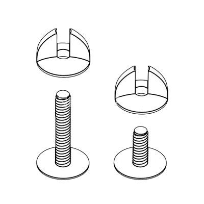Винт пластиковый с гайкой VIKING-SCREW-12, длина 12 мм (Черный)