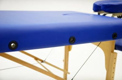 Стол массажный, на буковом каркасе, синий MET Comfort PRO W2