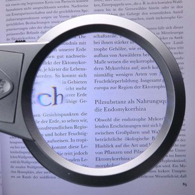 Лупа настольная 2,25/5х, 107/25 мм, с подсветкой (15119-B)