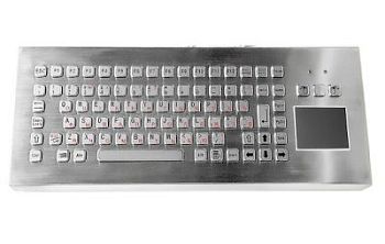 Металлическая настольная антивандальная клавиатура с тачпадом арт. ТчБ28093