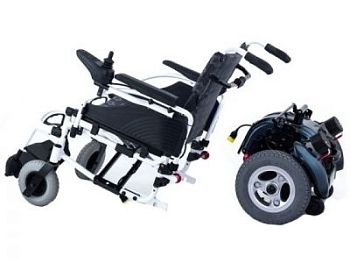 Кресло-коляска инвалидная электрическая 2 в 1 с возможностью установки колес с ручным приводом EB103