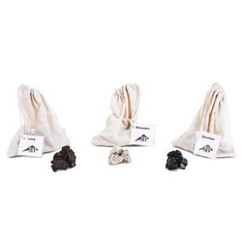 Набор из трех вулканических пород: лавовая порода, обсидиан и пемза арт. ФгК26867