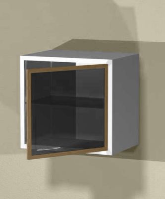 Навесная тумба с 1 полкой и 1 дверью из стекла