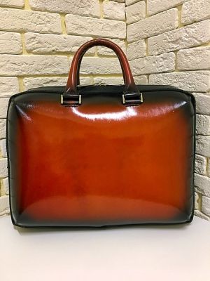 Портфель Deal (ручная работа, натуральная кожа), темно-оранжевый