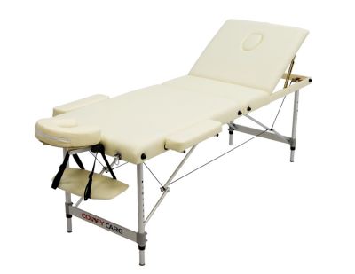 Стол массажный, алюминиевый 3-х секционный, кремовый MET Comfort A3