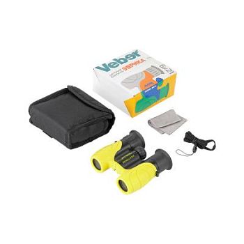 Бинокль детский Veber «Эврика» 6x21, желто-черный