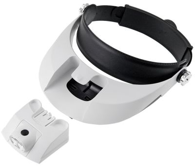 Лупа налобная Veber 1x/1,5x/2,0x/2,5x/3,5x, с подсветкой (81001-G)