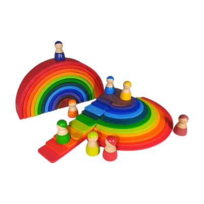 Разноцветный деревянный конструктор Радуга