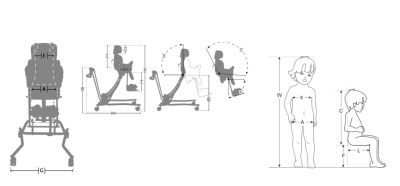 Ортопедическое реабилитационное кресло КВАРК. Размеры 1-3 арт. 26424МО