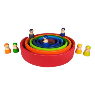 Разноцветный деревянный конструктор Радуга