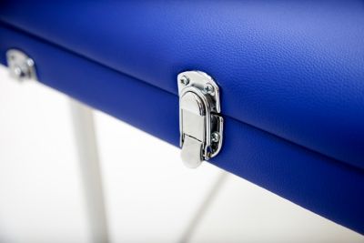 Стол массажный алюминий, 3-х секционный, синий MET Comfort A3