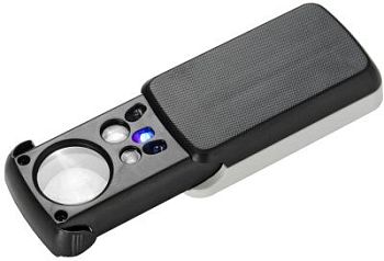 Лупа складная Veber 10x/20x/30x, с подсветкой (774-3ZX)