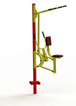 Уличный тренажер  «Тяга вертикальная + тяга горизонтальная одинарная» ТУ-15 арт. PrG25093