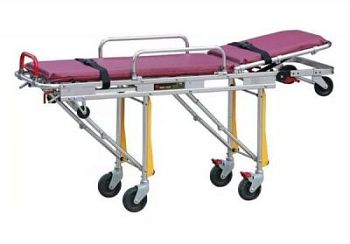 Каталка для автомобилей скорой медицинской помощи YDC-3A (нерж. с пласт.лож.)