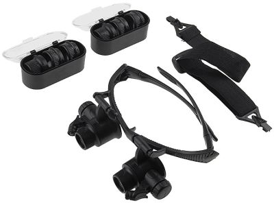 Лупа-очки Veber 10x/15x/20x/25x, с подсветкой (9892G)