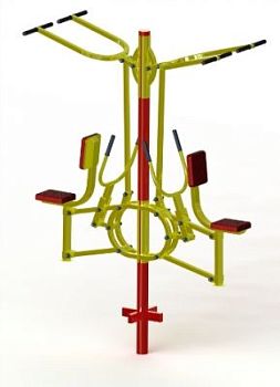 Уличный тренажер  «Тяга вертикальная + тяга горизонтальная двойная» ТУ-14 арт. PrG25092