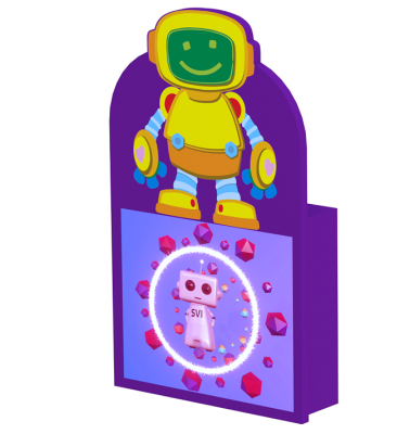 Интерактивный игровой терминал РОБОТ Смайл мини 17 (МДФ/ЛДСП)