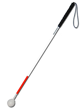 Трость телескопическая композитная с вращающимся шарообразным наконечником (короткая, на крючке) (TFS5060WR-S44-8WR), от 95 см до 110 см