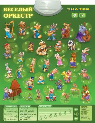 Озвученный плакат «Веселый оркестр» - развивающая игрушка арт. ИА3166