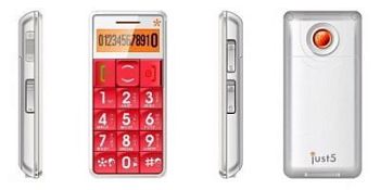 Мобильный телефон с большими кнопками и усиленной громкостью. Цвет - красный арт. 3138