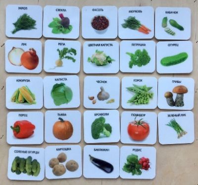 Набор карточек 24 на липучках для альбома PECS