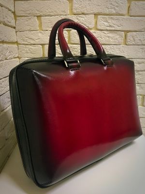 Портфель Deal (ручная работа, натуральная кожа), бордовый