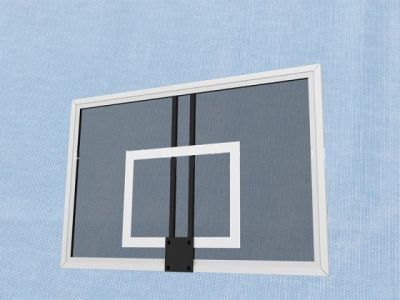 Щит баскетбольный тренировочный закаленное стекло 8мм на металлической раме (1370х915мм)